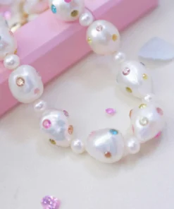 Elegant Freshwater Pearl Bracelet with Gemstone Diversity and Magnetic Clasp
